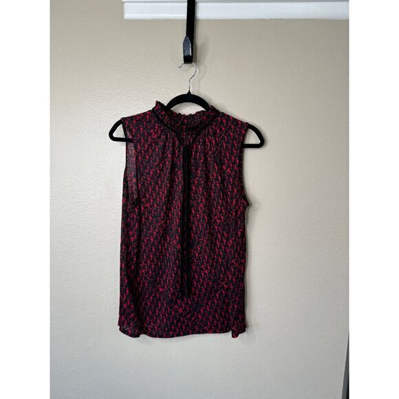 Worthington Women's Black and Red Sleeveless‎ Blouse, sleeveless blouse, - Picture 2 of 6